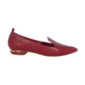 NICHOLAS KIRKWOOD Beya $495 Gold Heel Flats Loafers EU 35/US 5